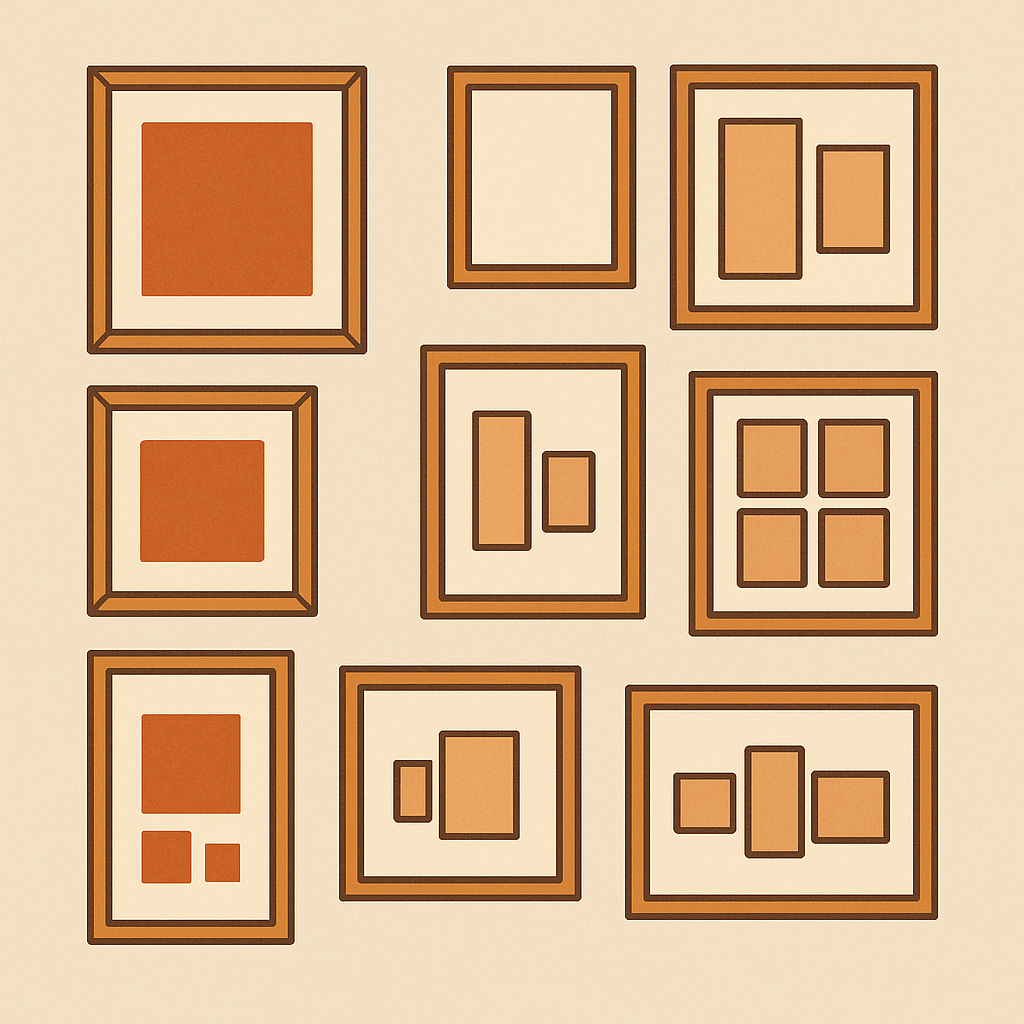 Matisse-væg: 3 måder at bygge en sammenhængende serie med flere plakater